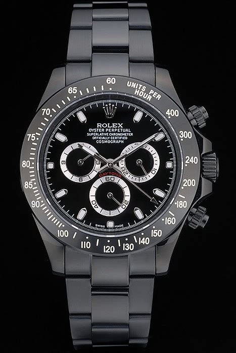 rolex daytona steel black replica